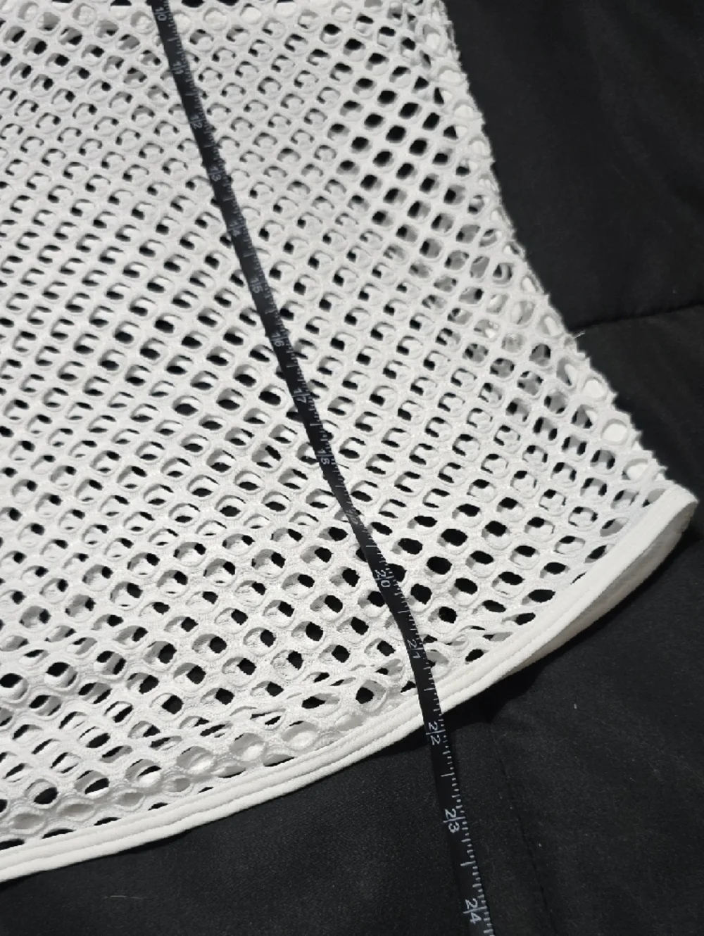 White Fishnet Racerback Tank, LG - Picture 5 of 5